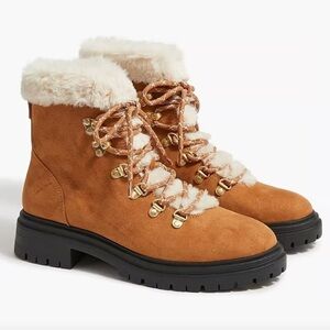 JCrew Factory | Faux Fur Winter Hiking Boots